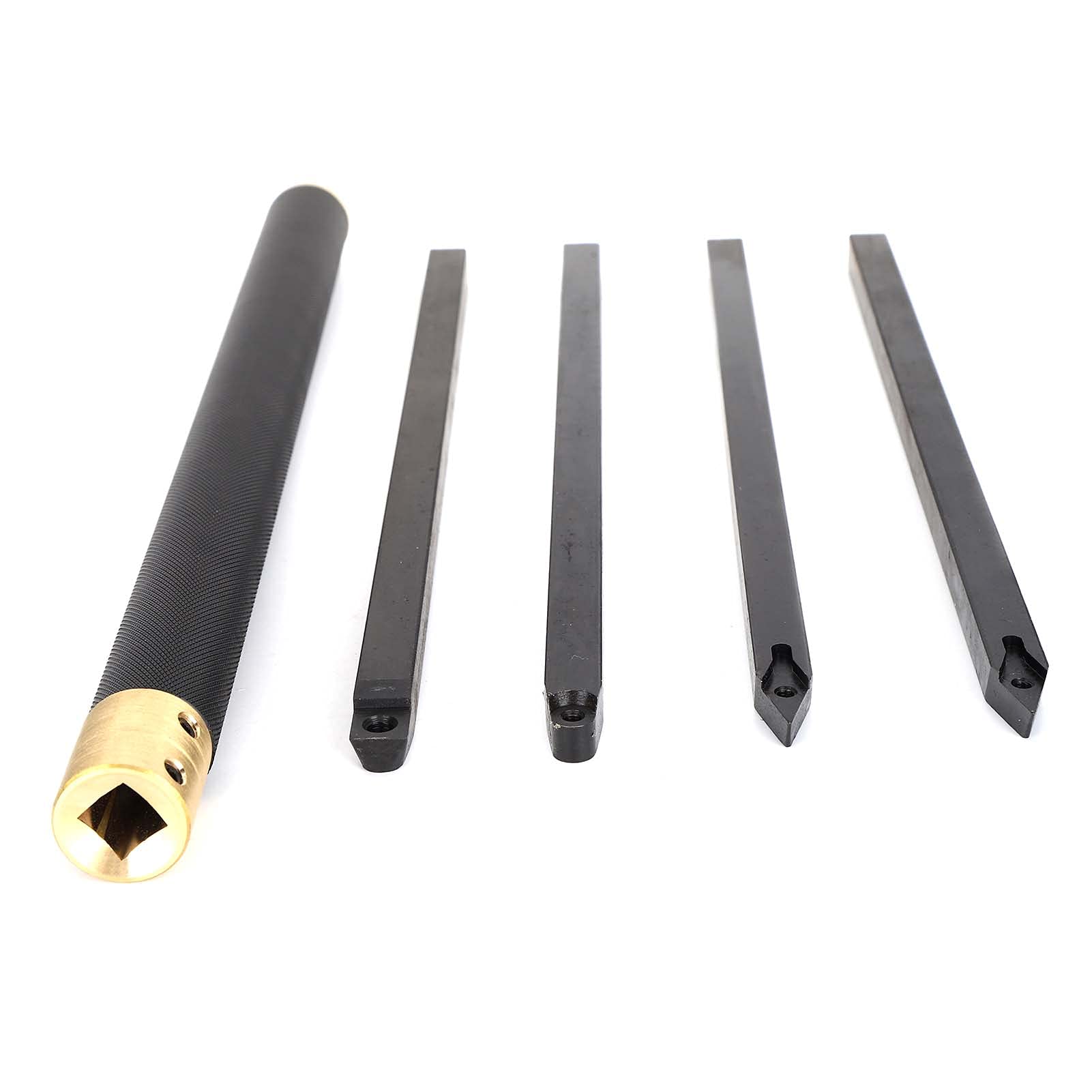 Porte-Outil de Tournage, Outil de Tour à Bois, Kit D'outils Profilage Rotatif avec 45 Poignées en Acier et Alliage D'aluminium, Lames Diamantées Rondes et Carrées Remplaçables