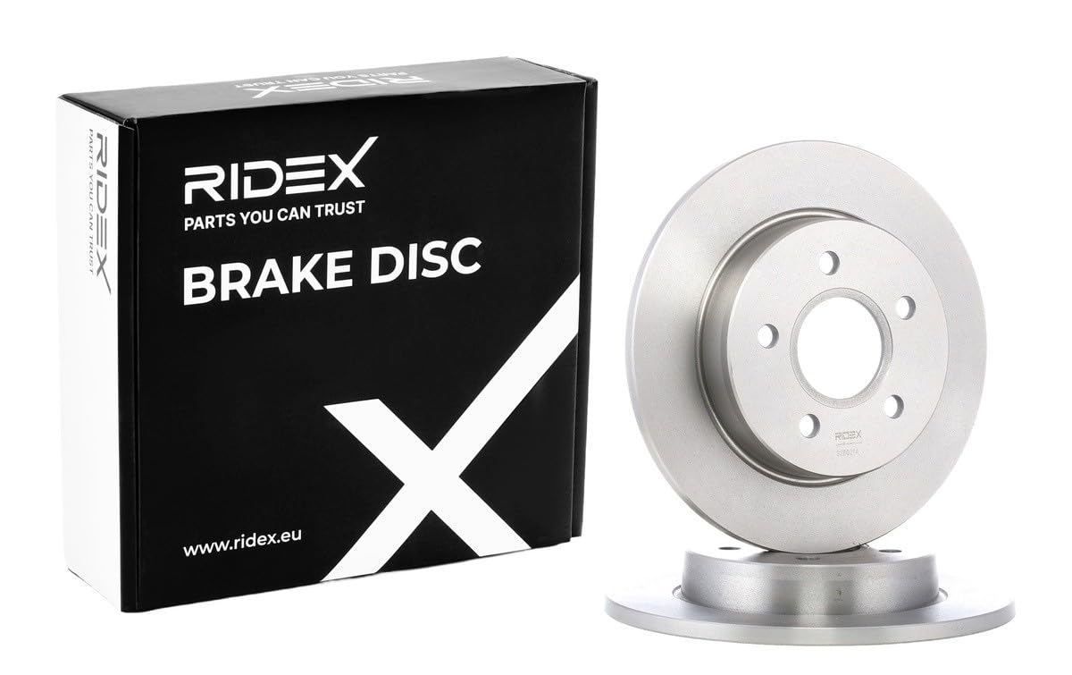 RIDEX 3405B0040 Kit Kit de discos de freno y pastillas Trasero con muelle con chapa antichirrido Compatible con FORD Focus Mk2 Familiar DA, FFS, DS