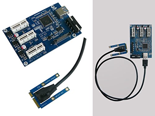 KALEA-INFORMATIQUE Extension riser adapter for Mini PCIe port to 3 PCI express ports, with 1m cable