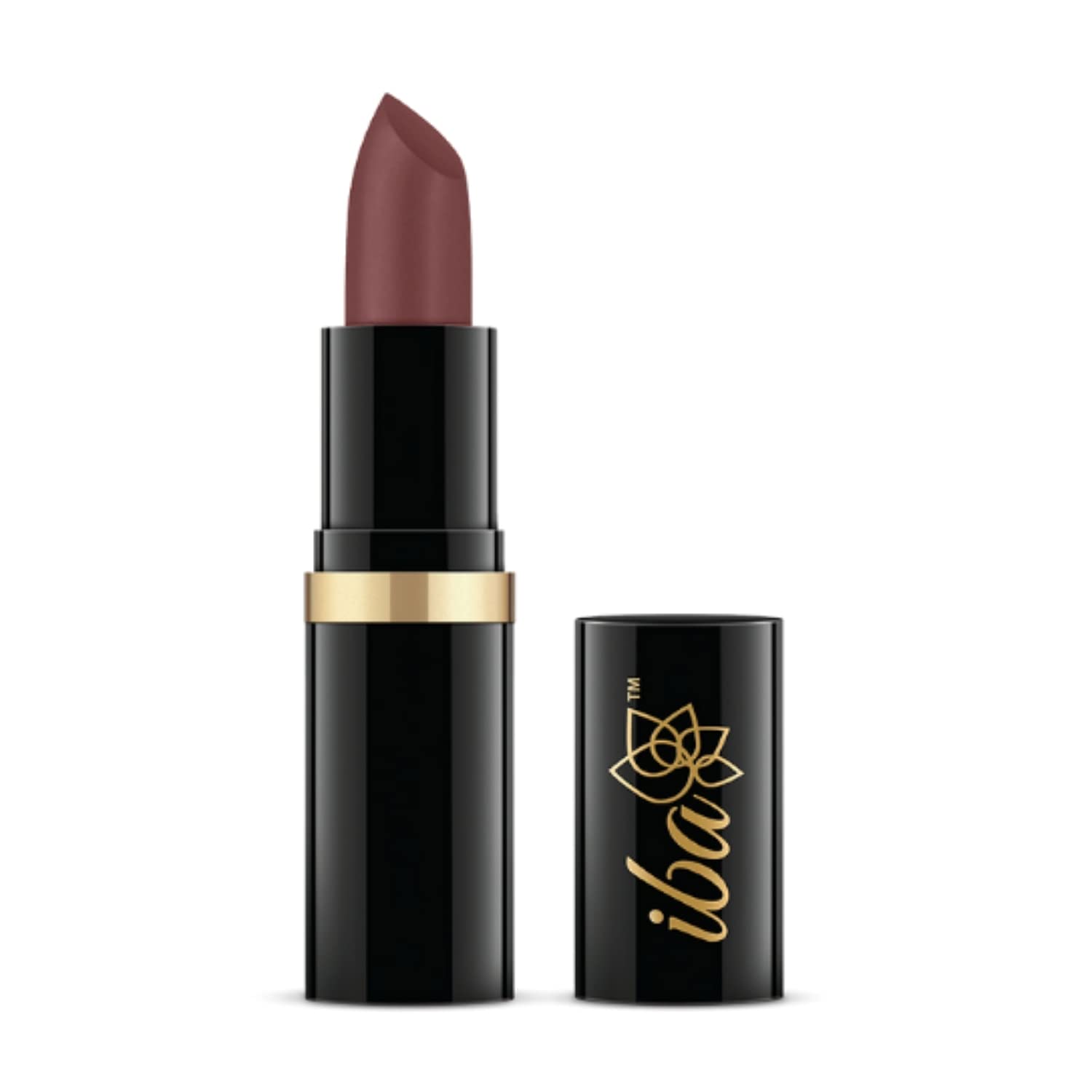 Iba Pure Lips Moisturizing Lipstick for Women - A46 Spicy Nude Glossy, 4g | Creamy Finish | Intense Color & Highly Pigmented | Enriched with Vitamin E, Coconut Oil and Shea Butter | Smooth Texture | Makeup