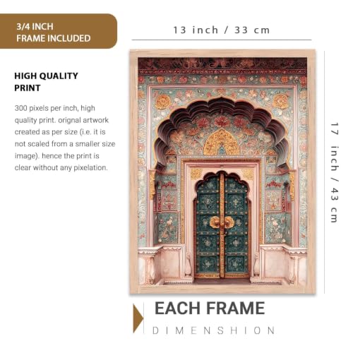 Image of kotart Indian Art Traditional Paintings for Living Room | Framed Wall Painting for Home Room Bedroom Office Wall Decor | Wall Poster With frames Set of 3 (13X17 inch)
