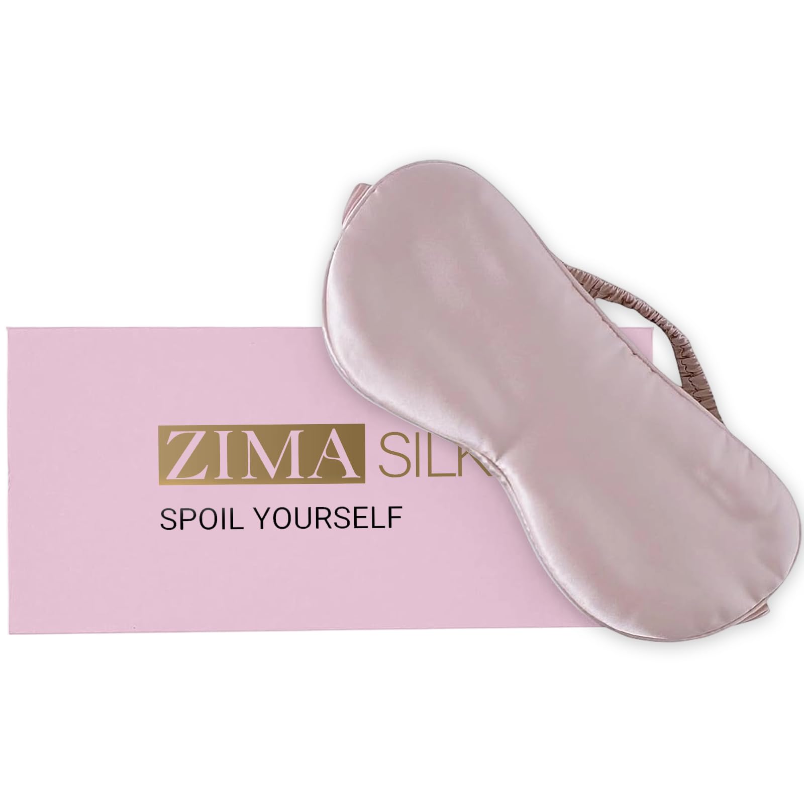 ZIMASILK 100% 22 Momme Pure Mulberry Silk Sleep Mask,Filled with 100% Mulberry Silk,Silk Wrapping Strap- Super Soft &amp; Comfortable Sleep Eye Mask for Sleeping (Light Plum)