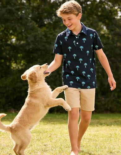 Cuddomper Boys Hawaiian Polo Golf Shirt Clothes Palm 13-14 Years - image 6