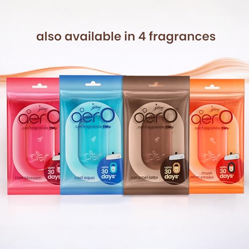 Image of Godrej aer O - Hanging Car Air Freshener - Caramel Latte (7.5g) | Gel Lasts up to 30 days | Car Accessories