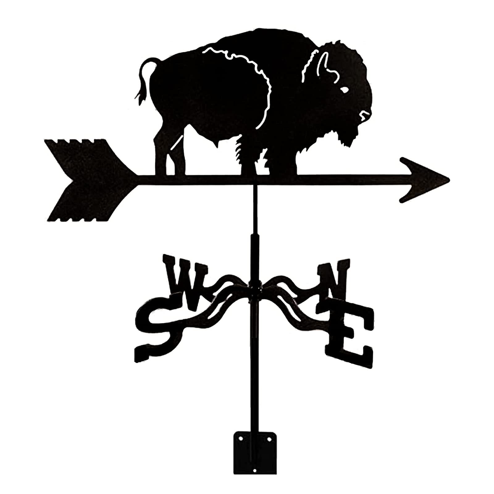 Weathervane with Animal Ornament, Wind Direction Indicator Garden Stake Weather Vane Weathercock Professional Measuring Tool Garden Yard Easy Use Ornament (Color : Yak)