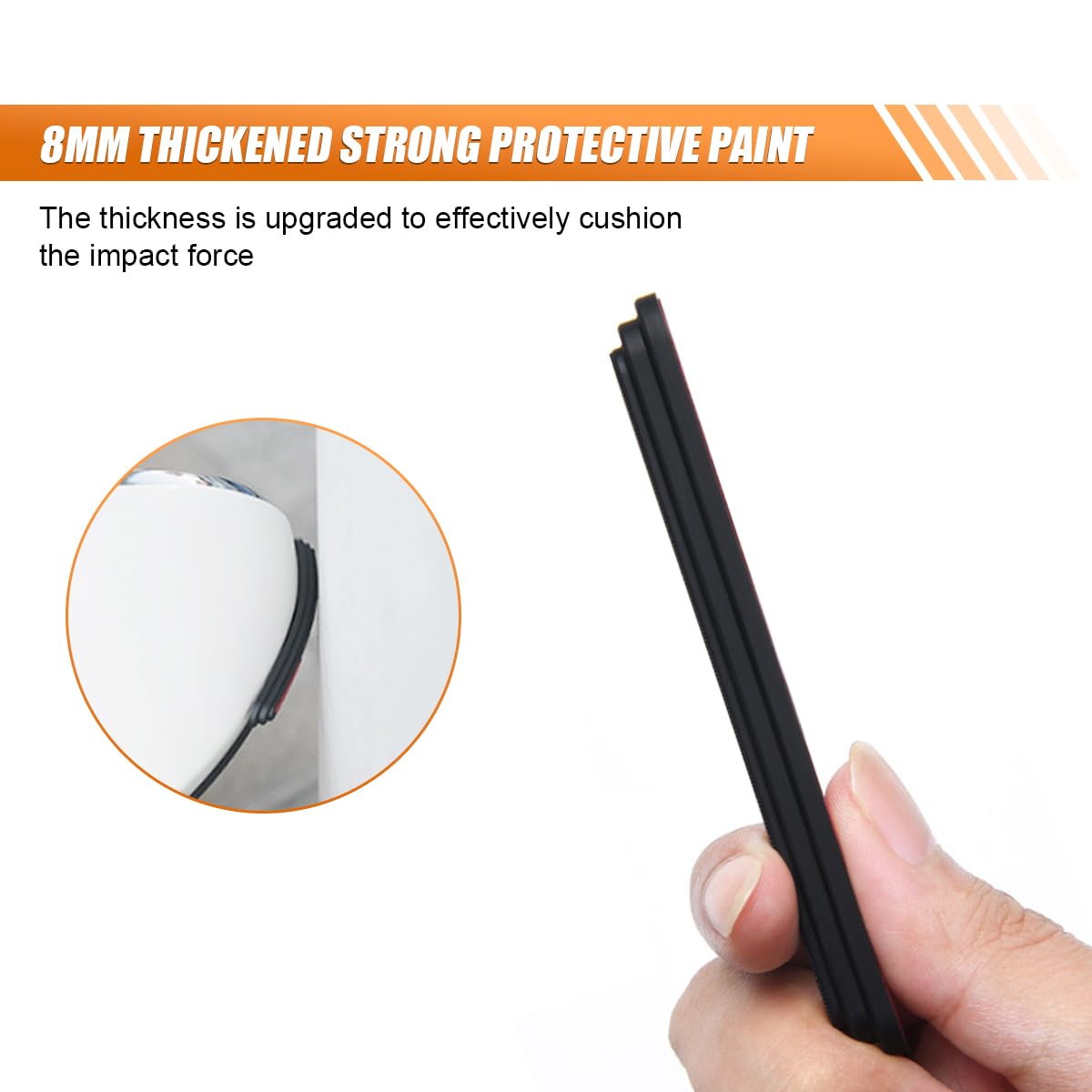 4PCS Car Door Edge Guards Anti-Scratch Anti Collision Car Door Protector Bumper Guard Trim Sticker Universal Self Adhesive — view 4