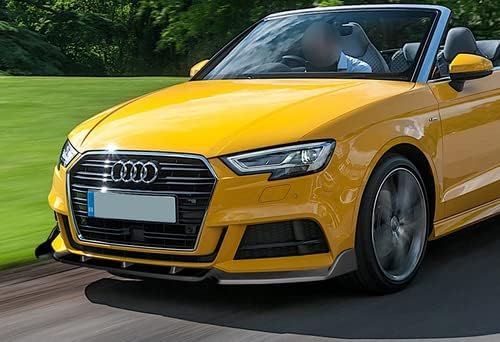 3 Pieces Front Bumper Lip Spoiler Splitter Side Body Kit Trim Protection Compatible with 2017-2020 Audi A3 S3 Premium Plus/S-Line Bumper, 2018 2019 (Matt Black)