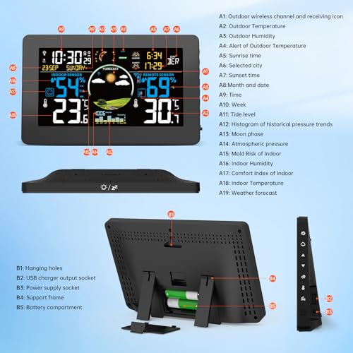 Brataste EM3378UC Weather Station Wireless Indoor Outdoor thumb #6