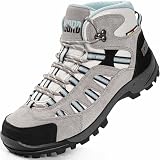 Picture of R CORD Womens Waterproof Hiking Boots Ankle Hiking Boots for Women Durable Hiking Boots for Outdoors Womens Hiking Shoes Grey Size 8.5