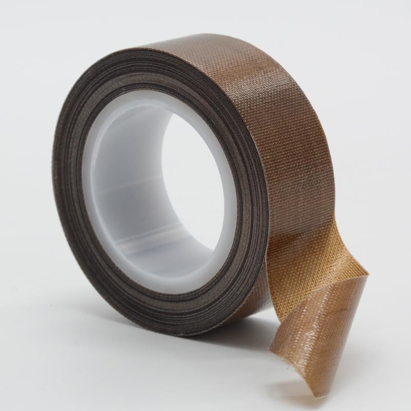 Image of PTFE Tape for Vacuum Sealer Machine, Hand Impulse Sealers Insulation PTFE Coated Fiberglass Adhesive Tape 500℉ High-Temp Fiberglass Adhesive Tape (1-inch x 33FT)