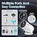 Mini Projector with WiFi and Bluetooth Built-in Apps Smart Projector Support 4K 1080P FHD 180° Adjustable Auto Keystone Compatibile with HDMI/TV Stick/Memory Stick/Laptop, White
