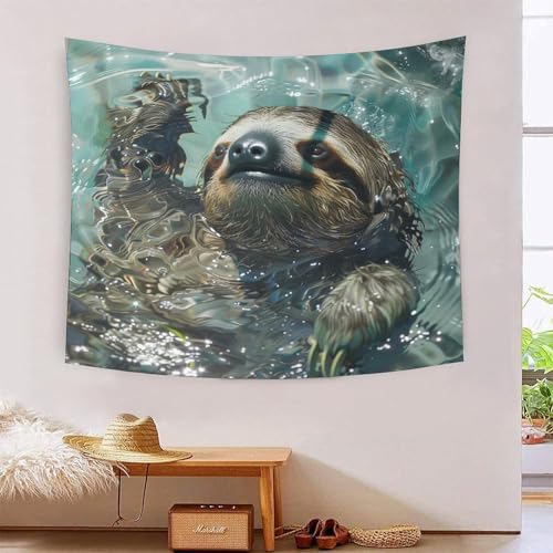 Tapisserie murale paresseux 3D pour habiller et isoler un grand mur