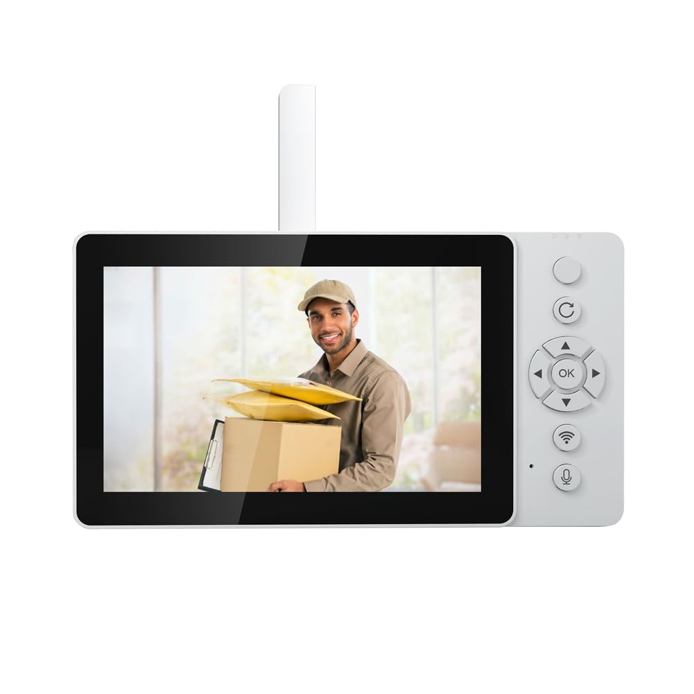 SH054 - Timbre inalámbrico WiFi con pantalla de 5 pulgadas, 4 MP, 1440p, gran angular de 120 grados, cámara de video para puerta