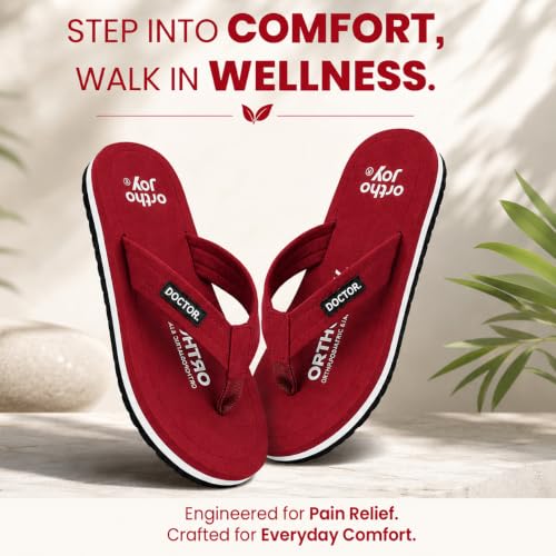Image of ORTHO JOY EXTRA SOFT Ultra Cushion Slippers for Men's| Doctor | Lightweight & Comfortable| Orthopedic & Diabetic| Casual & Stylish| Non-Slip Durable Mcr Dr Chappals & House Flip flops For Gent's & Boy's