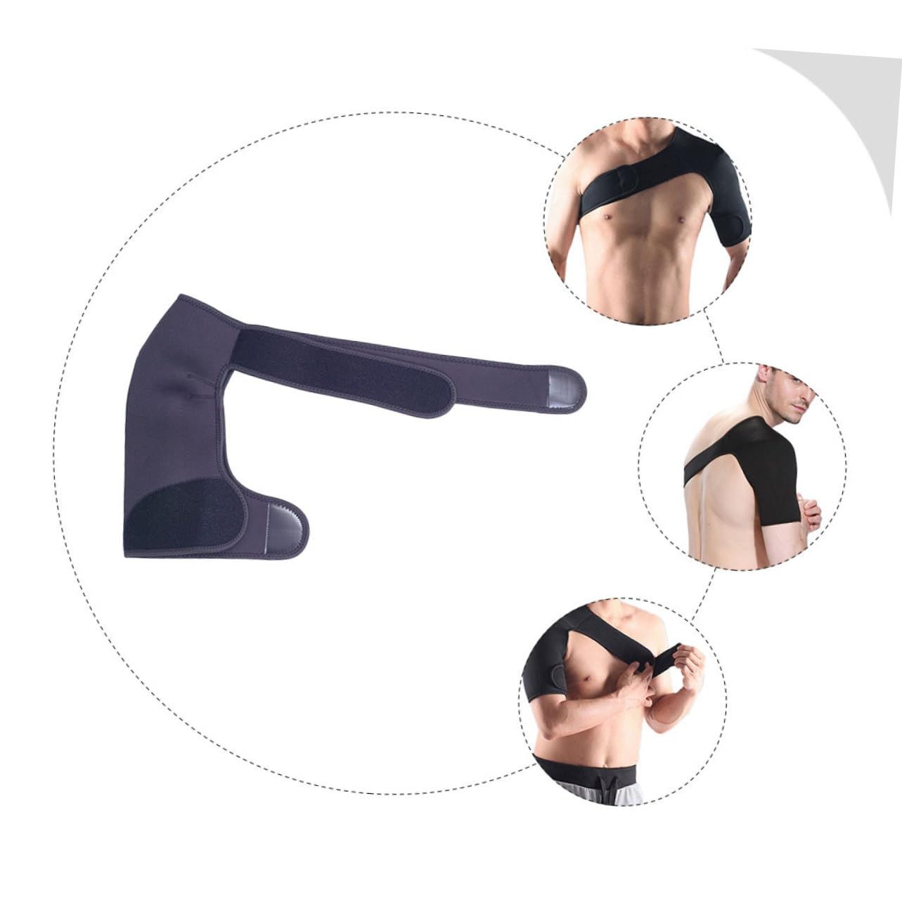 FRCOLOR 3pcs Shoulder Sleeve Shoulder Support Brace for Sports Compression Brace Portable Protector