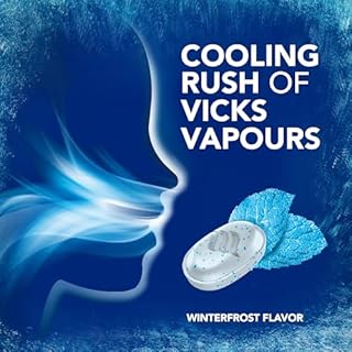 Vicks VapoCOOL Max Medicated Drops for Temporary Cough and Sore Throat Relief, Lozenges, Winterfrost Flavour, 40 Count