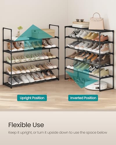 Image of SONGMICS Shoe Rack, 5-Tier Shoe Organizer, Metal Storage Shelf