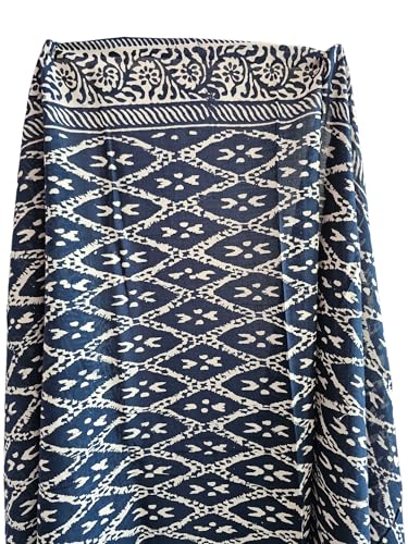 Hand Block Print rajesthani Sarong, Women Bikini Cover Pareo Hand Dyed Scarves Indian Hand Block Print Scarves,Stole Cotton Scarves Size 44x72 Inch ss0113