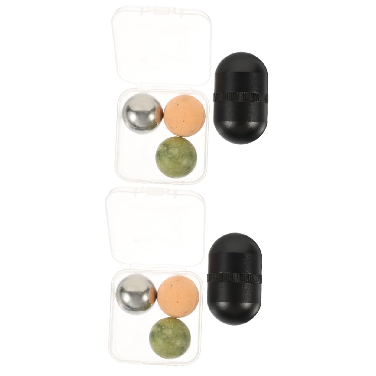 FRCOLOR 2 Juegos De Rodillos Faciales Portátiles De Jade: Herramienta Gua Sha Antienvejecimiento Accesorios Para El Cuidado De La Piel