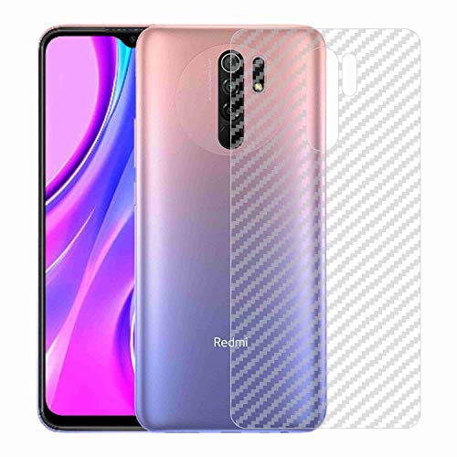 Image of Compatible with Redmi 9 Prime Back Screen Protective Film Carbon Fiber Skin Transparent Screen Guard Sticker