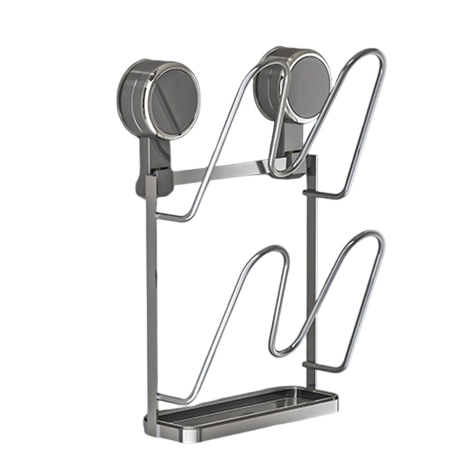 Tsophreniq Easy Installation Suction Cup Cookware Lid Rack Wall Mounted Kitchen Storage Rack for Pots Pans Cutting Boards Cutting Board Organiser with Suction