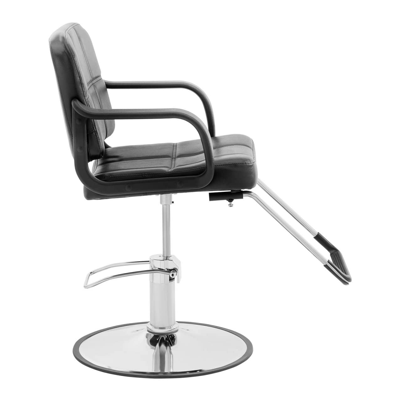 Physa Physa Epsom Black Friseurstuhl Fußstütze Fußstütze 50-64 cm 170 kg Schwarz Friseursessel Friseurstuhl höhenverstellbar Bedienstuhl