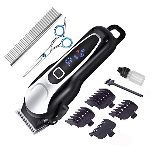 DABOQ Dog Clippers, Pet Clippers,Rechargeable Wireless Pet Grooming Hair Clippers, Professional Dog Grooming Kits, Pet Trimmers for Cats and Dogs