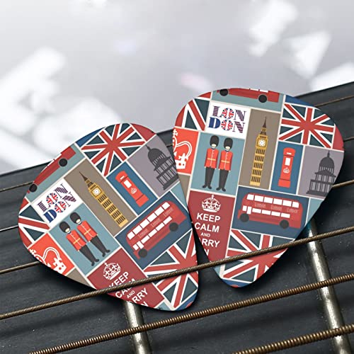 Médiators Guitare 12-Pack Angleterre Symboles Médiators Guitare Électrique Guitare Acoustique Diverses Guitares - Les Beatles, Paul McCartney, John Lennon, RIngo Starr, George Harrison Médiators Guitare 12-Pack Angleterre Symboles Médiators Guitare Électrique Guitare Acoustique Diverses Guitares – Image 7