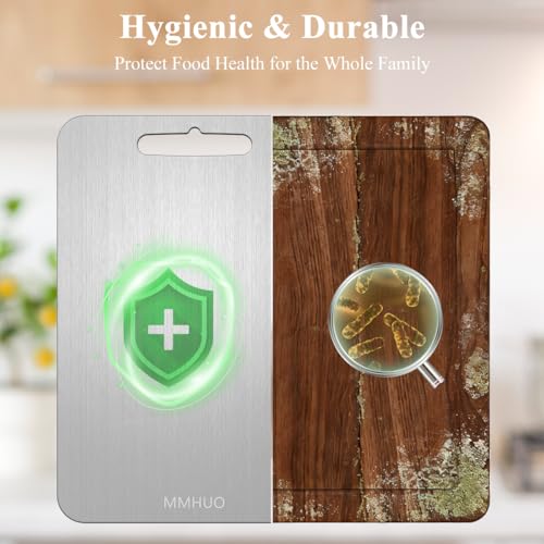 Set de 3 tablas de cortar de acero inoxidable miniatura 6
