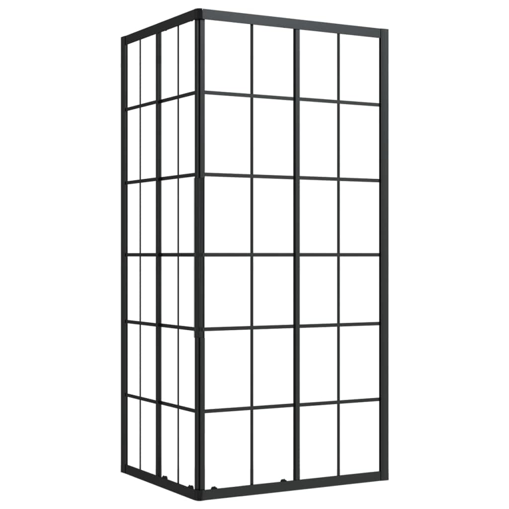 Kabina prysznicowa z profilem aluminiowym, 90 x 70 x 180 cm | Szkło bezpieczne ESG, ściana boczna z przezroczystego szkła, łatwy montaż, w komplecie z materiałem montażowym