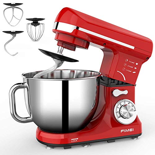 FIMEI Stand Mixer 550W, 5.5-Qt Dough Mixer, 6-Speed Tilt-Head Kitchen Mixer