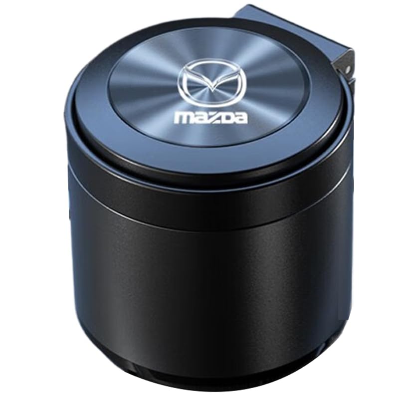 OTTSAN Car Ashtray for Mazda Verisa Tribute RX-8 Roadster, Portable Cigarettes Ashtrays Flame Retardant with LED Light Self Extinguishing Ash Tray Smokeless Vehicle Ashtray Car Accessories
