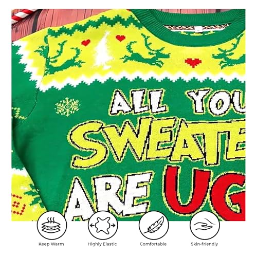 All Your Sweaters Are Ugly Green Christmas Sweater - Image 4