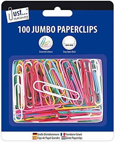 Smooth Finish Paper Clips Plastic Coated Paper Clips Plain Assorted Colors For Office,School Uses- Pack of 4 (400 Pcs)