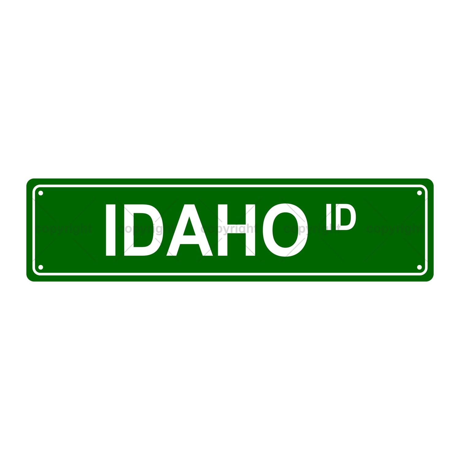 Idaho ID American States and Territories Metal Tin Street Sign Bar Cafe Garage Cave Home Room Wall Bathroom Farmhouse Garden Porch Patio Decor,4x16 Inch