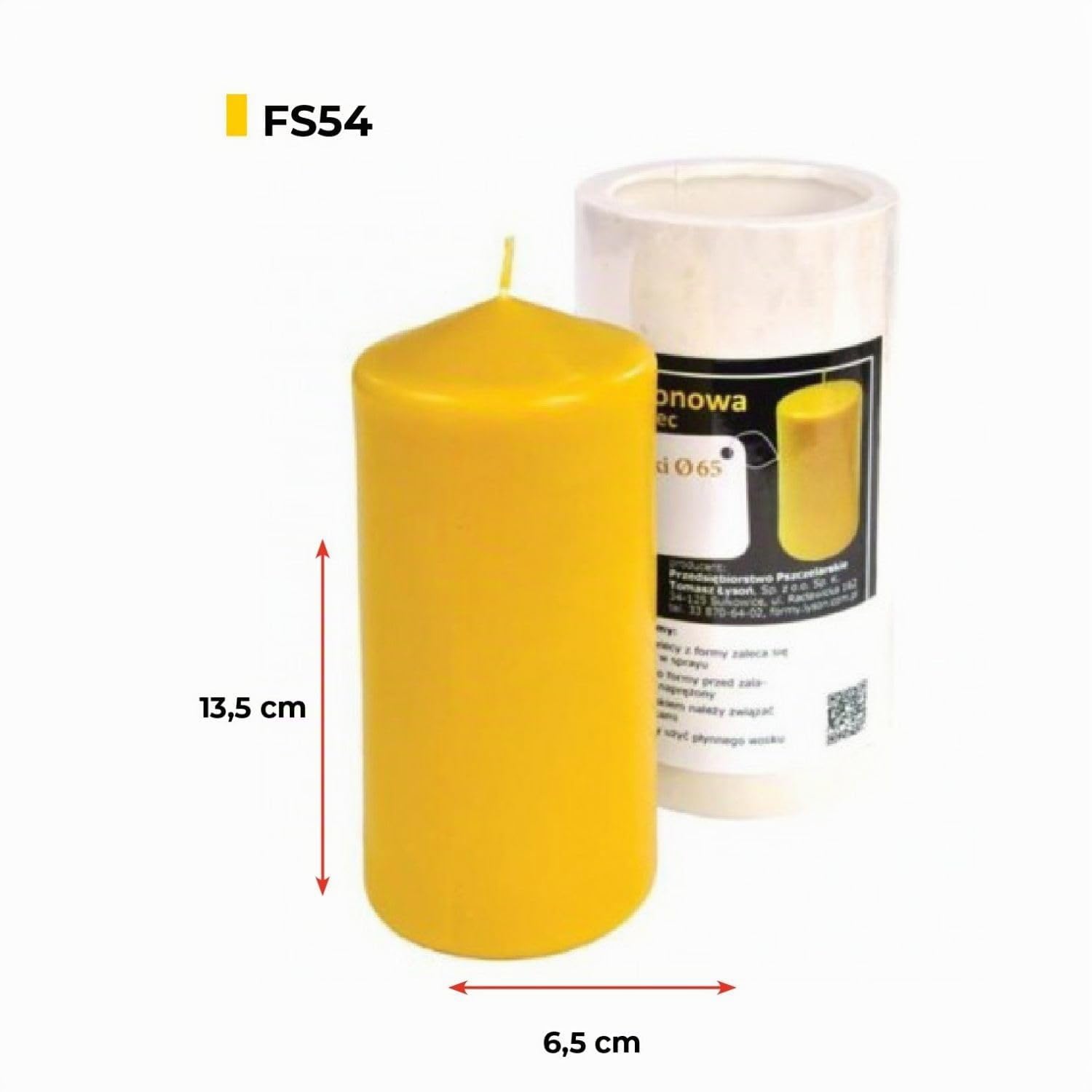 LYSON Kerzengießform Silikonform Walze der Glatte Pfahl Höhe 13,5 cm für Bienenenwachskerzen Giessform zur Kerzenherstellung Bienenwachskerzen gießen Geschenkidee