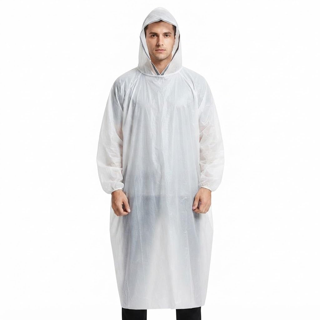 drumstone Waterproof Hooded Raincoat for Men & Women, Lightweight Reusable Rain Wear with Full Sleeves for Travel, Camping, Hiking, Cycling & Outdoor Activities-picture-30