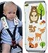 2x Copricintura HECKBO con stampa Animali del Bosco - Protezioni Imbottite per Cintura di Sicurezza di Seggiolini e Passeggini - Spalline Imbottite, Cuscini per Auto - Bambini, Bambine, Neonati