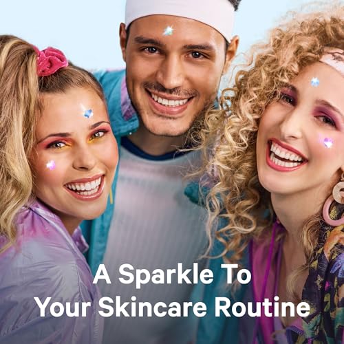 Image of Sosky Hologram Pimple Patches for Face, Hydrocolloid Acne Patches with Salicylic Acid, Cute Star Zit Stickers,Colorful Blemish Covers,48 Count Blue Cloud
