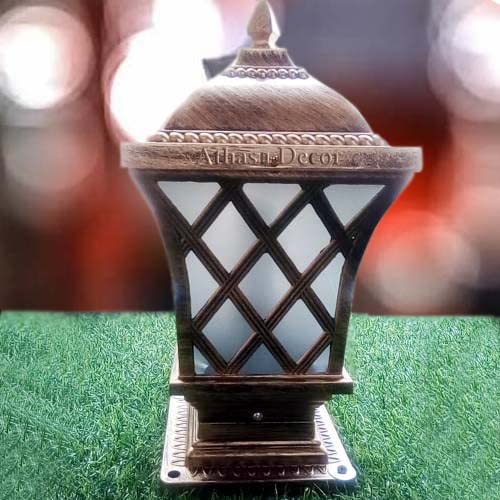 Image of Gate Light Design Aluminium Casting Water Proof Gate lamp E27 Holder Type for Home and Garden Outdoor Lights (ATHASU2)(Pack of 2)