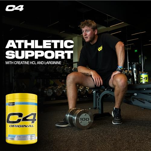 Image of C4 Original Pre Workout - Pre-Workout for Endurance, Focus & Performance with 200mg Caffeine, Beta-Alanine, Creatine Nitrate, L-Arginine & PeptiPump - Sugar Free, 50 Servings, ICY Blue Razz