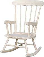International Concepts Kids Wooden Rocking Chair - Solid Hardwood Unfinished Juvenile Rocker for Child's Room