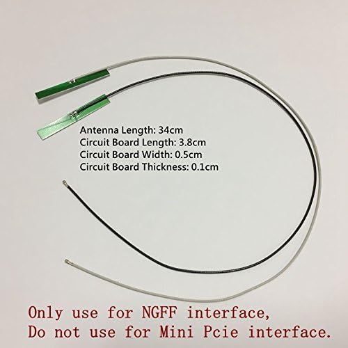 PORJET: A Pair of Ipex Mhf4 2.4/5g WiFi NGFF M.2 Antennas use for AC 7260 7265 8260 Ngff Card