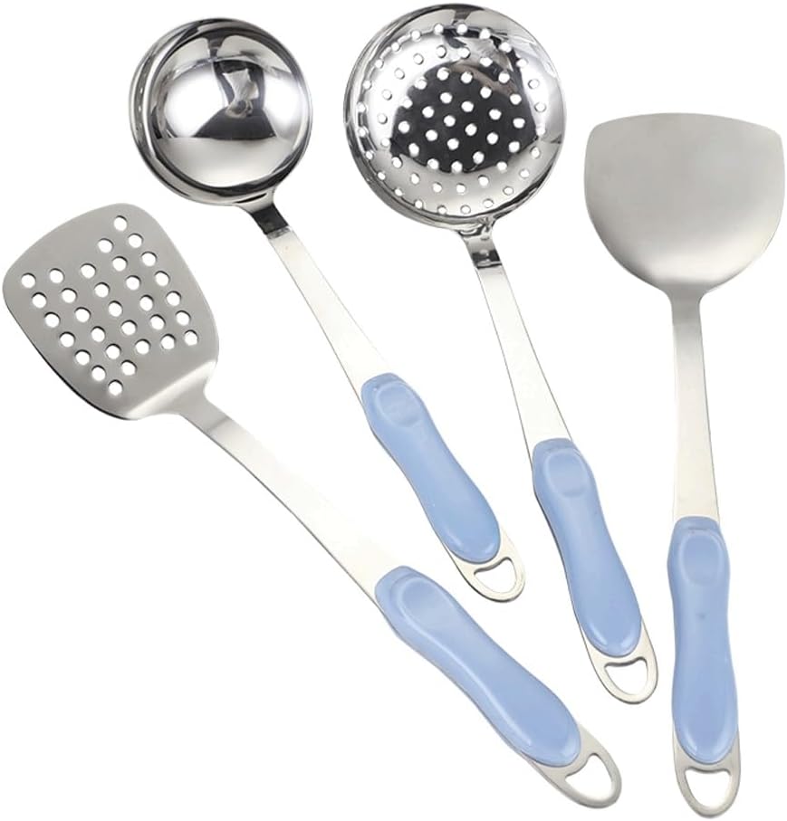DUYHBAWRS-779 Kitchen Utensils Set Non-stick Kitchenware Cooking Tools Spoon Soup Ladle Spatula Shovel Accessories(D)