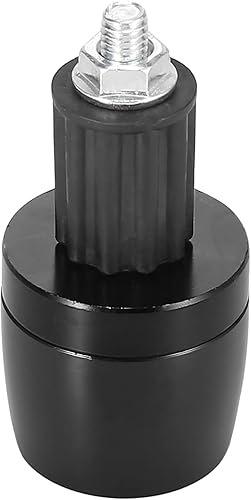 Miniatura 4 de Motoforti 2 unids Universal 0.709 in Manillar End Tapas Plug Bar End CNC Aleación de aluminio para motocicleta Negro