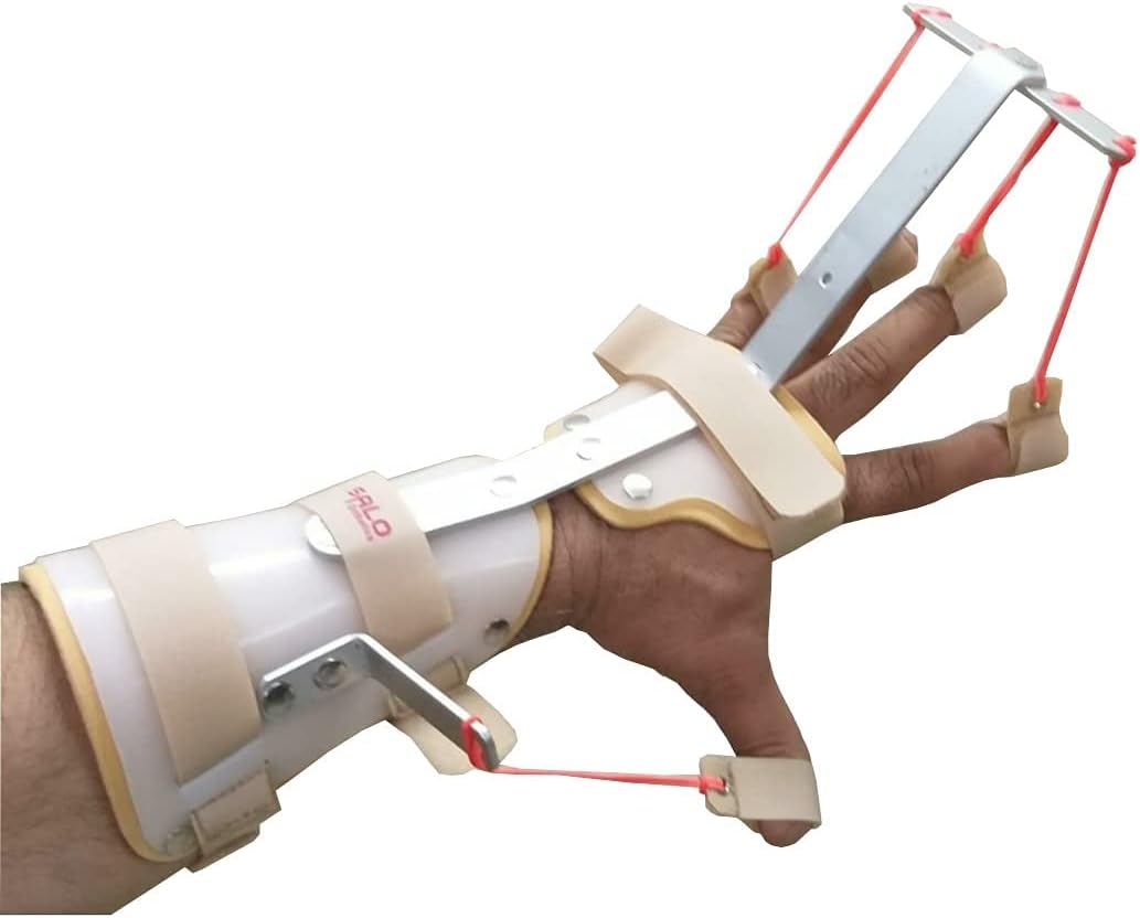 SALO Orthotics Dynamic Hand Splint for Left Hand - Thumb & Finger Extension Support for Carpal Tunnel, Radial Nerve Palsy, Stroke Recovery – (Size-Medium, Left Hand)