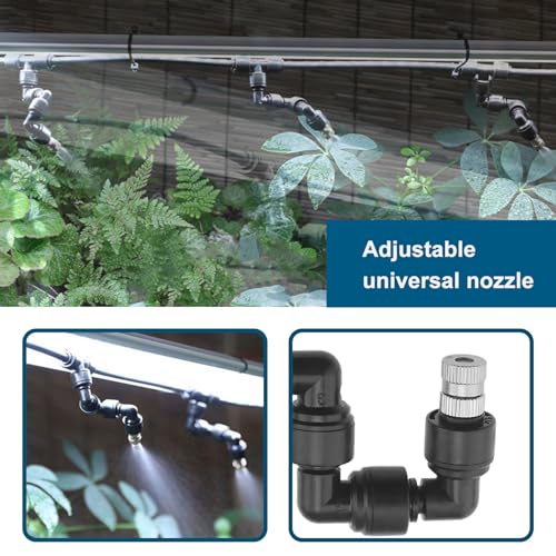 LT Easiyl 2er-Pack Reptilien-Nebeldüsen 360° Verstellbare Düsen Reptilien-Nebelnebel für Regenwald-Behälter Blumen-Aquarium-System (Einzelkopf)