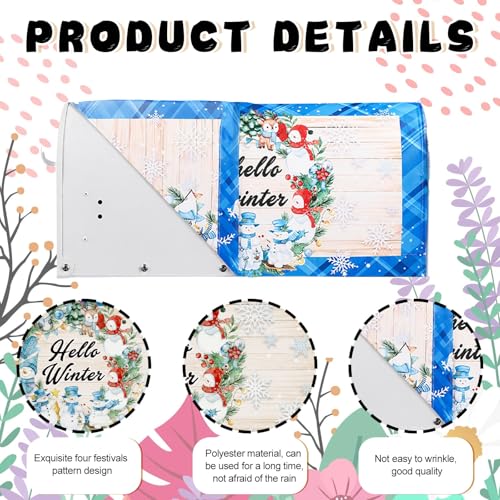 Image of Dispowreath 12 Pcs Seasonal Mailbox Covers Magnetic Standard Size 18 x 21 Inch Spring Summer Independence Day Wreath Magnetic Mailbox Covers for Garden Yard Outdoor Decor