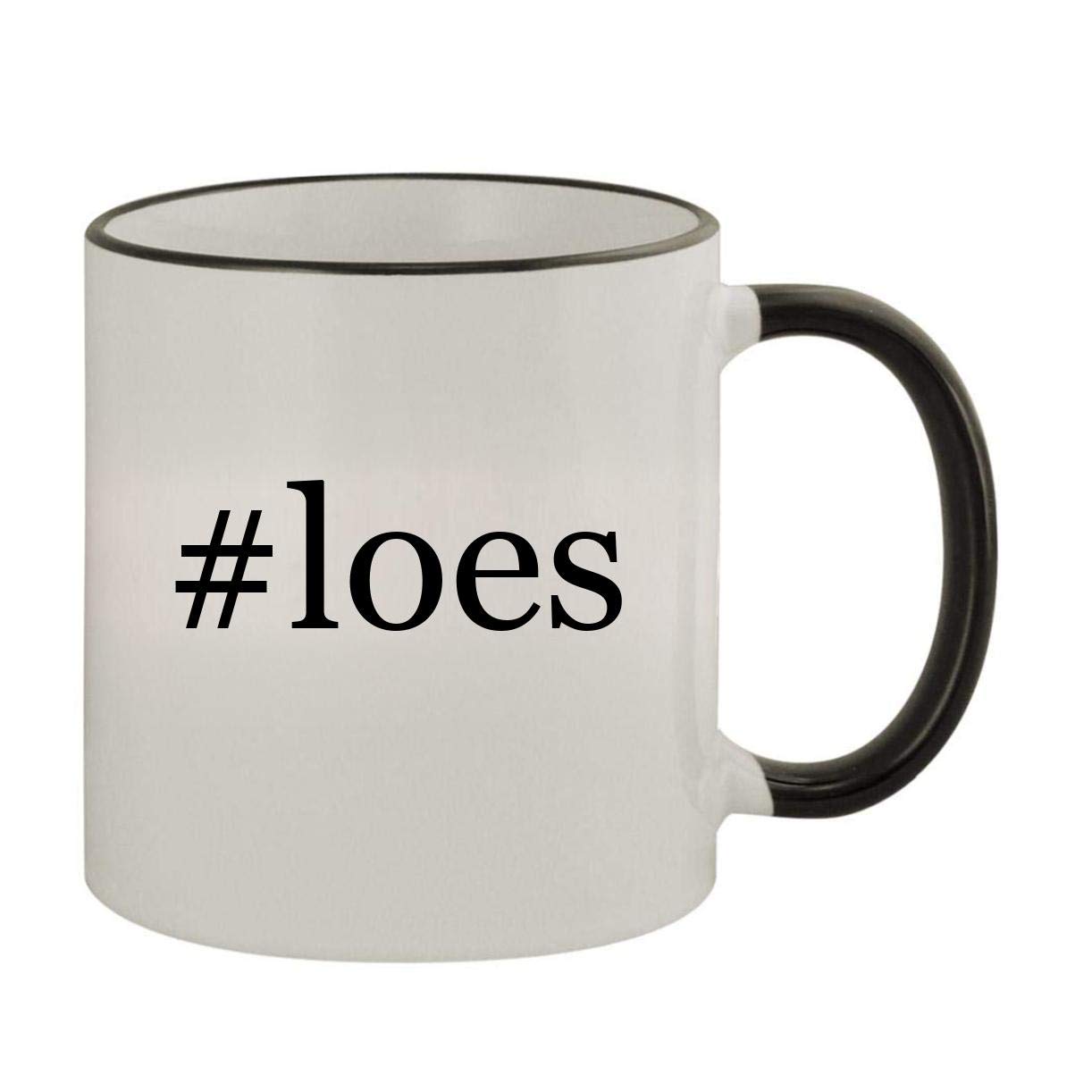 #loes - 11oz Ceramic Colored Rim & Handle Coffee Mug, Black