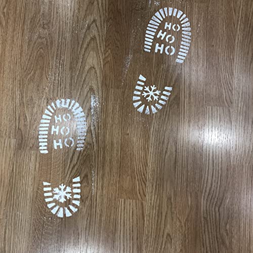 Antracita Plantillas Navidad Huellas Papa Noel y Renos Decoracion navideña